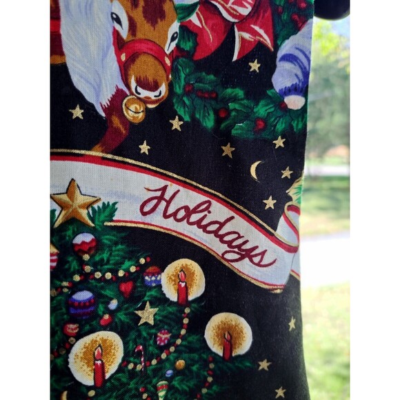 USA Robyn-Lyn Santa Christmas Happy Holidays Button Front Vest Women's Size M - Picture 3 of 4